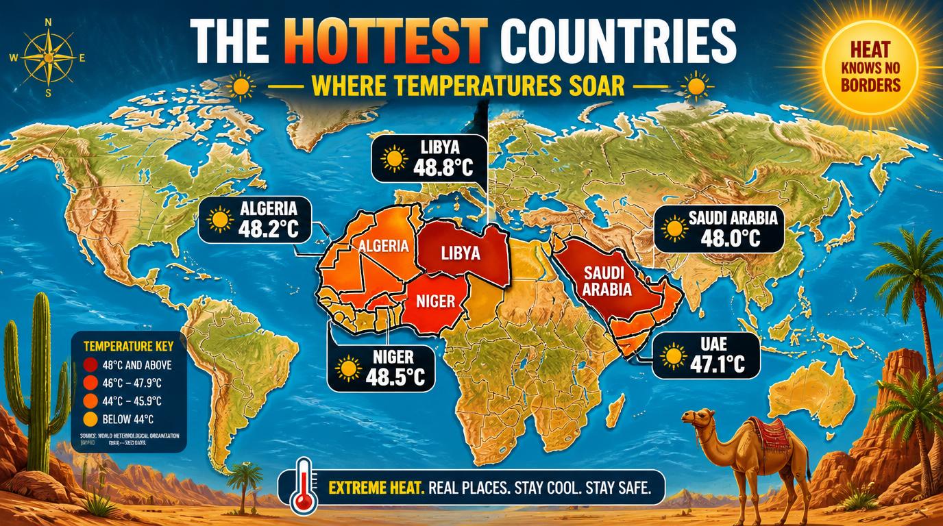 Hottest Countries in the World