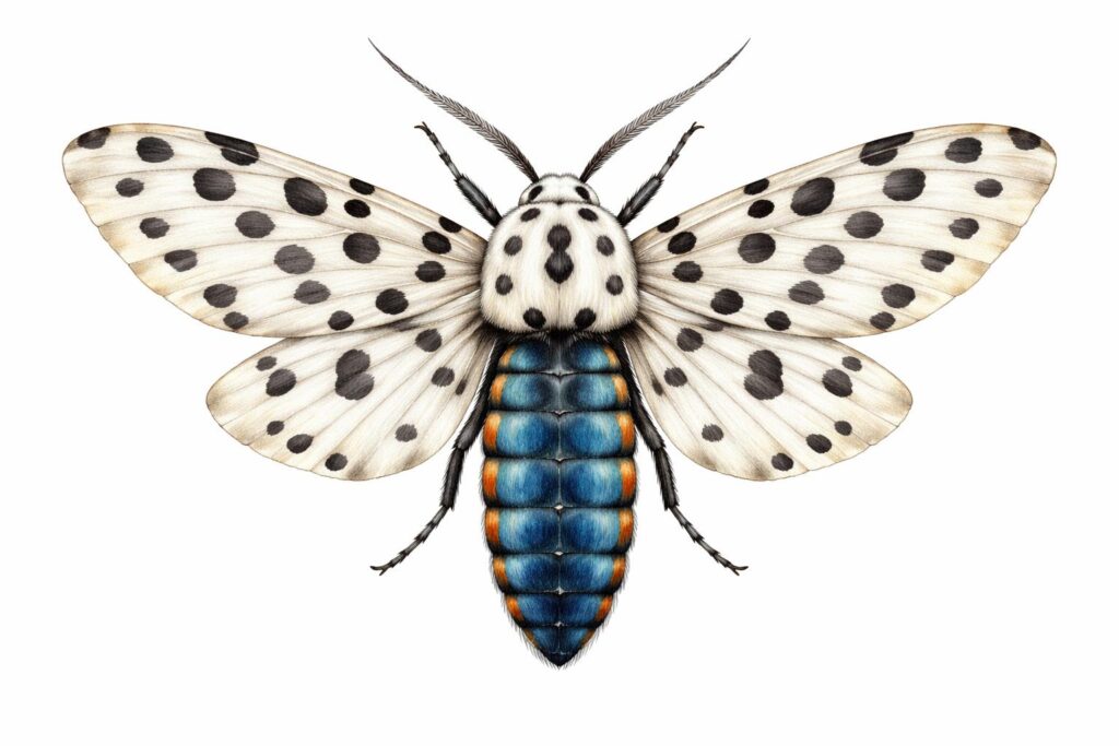 Giant Leopard Moth (Hypercompe scribonia)