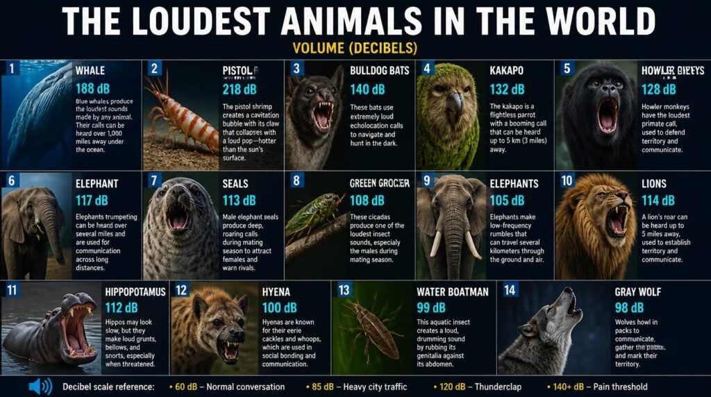 loudest animals in the world