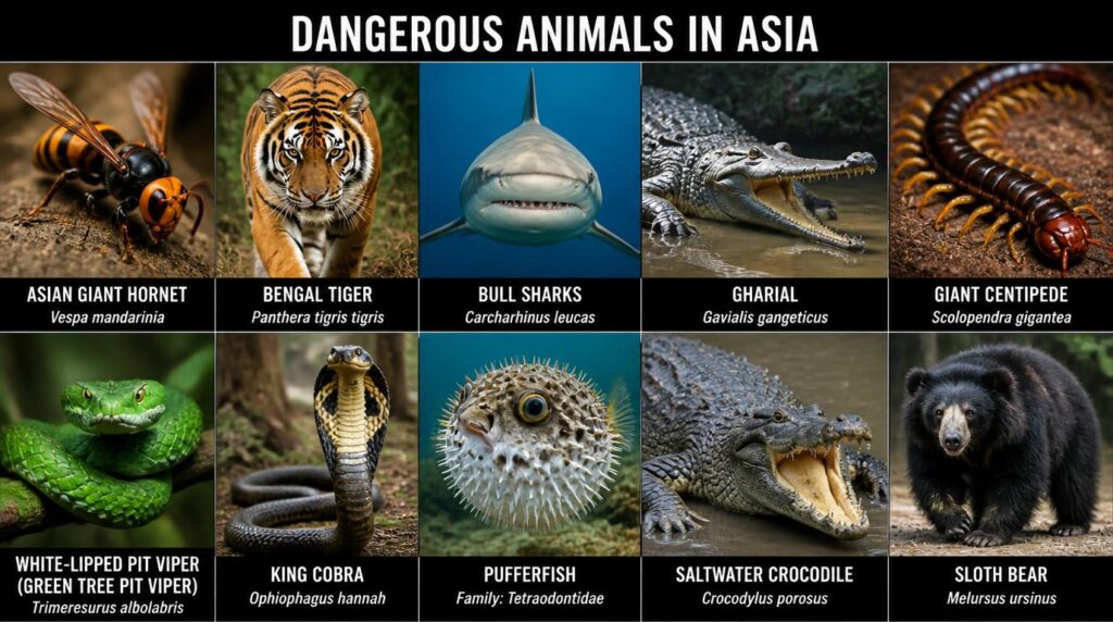 dangerous animals in Asia