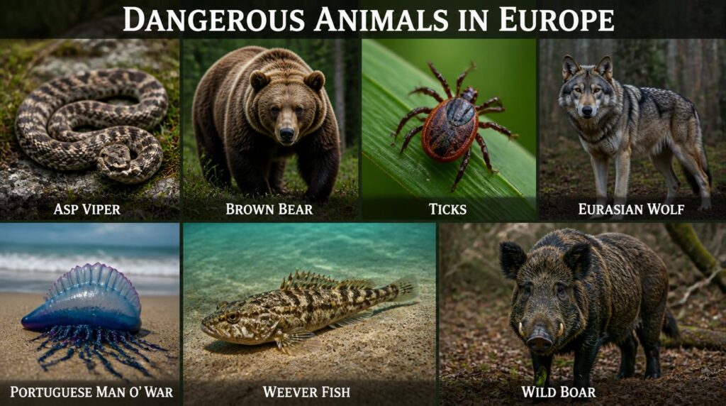 dangerous animals in Europe