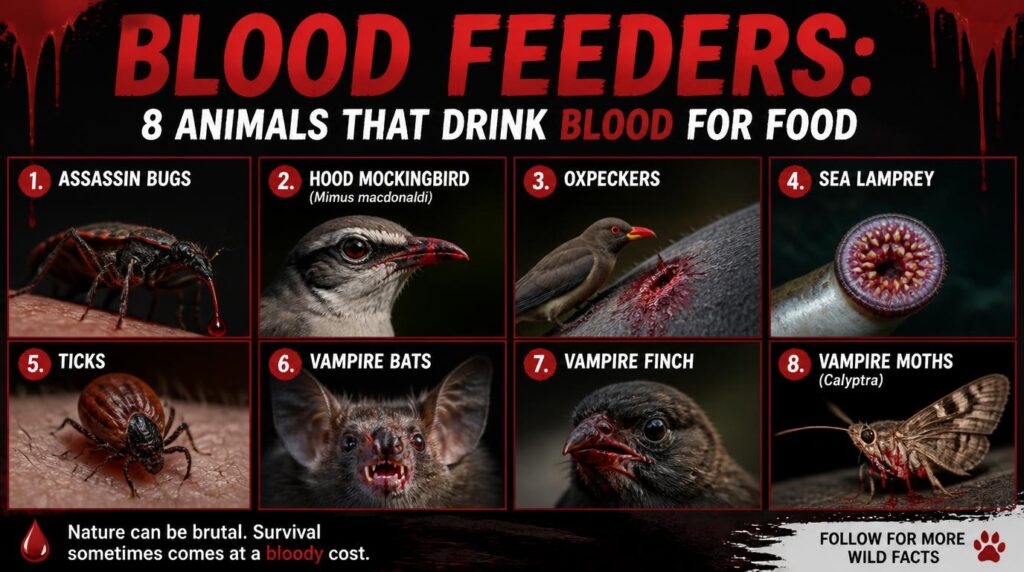 animals that drink blood